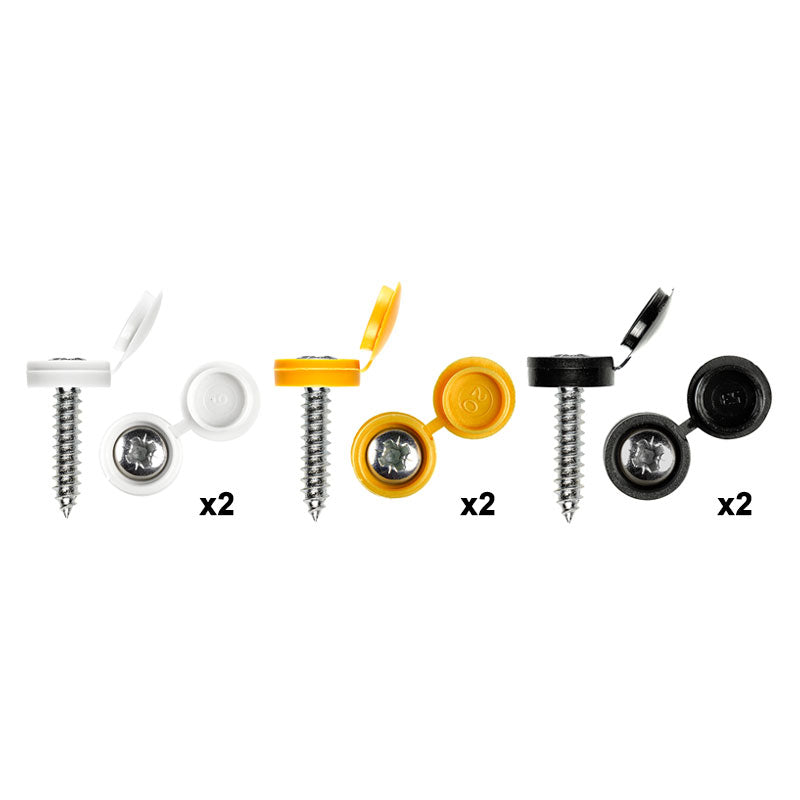 Screws & Caps Fitting Kit - Number Plates