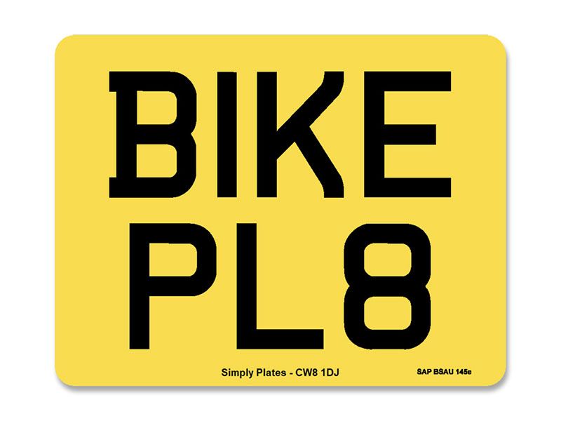 Printed Motorbike Number Plate