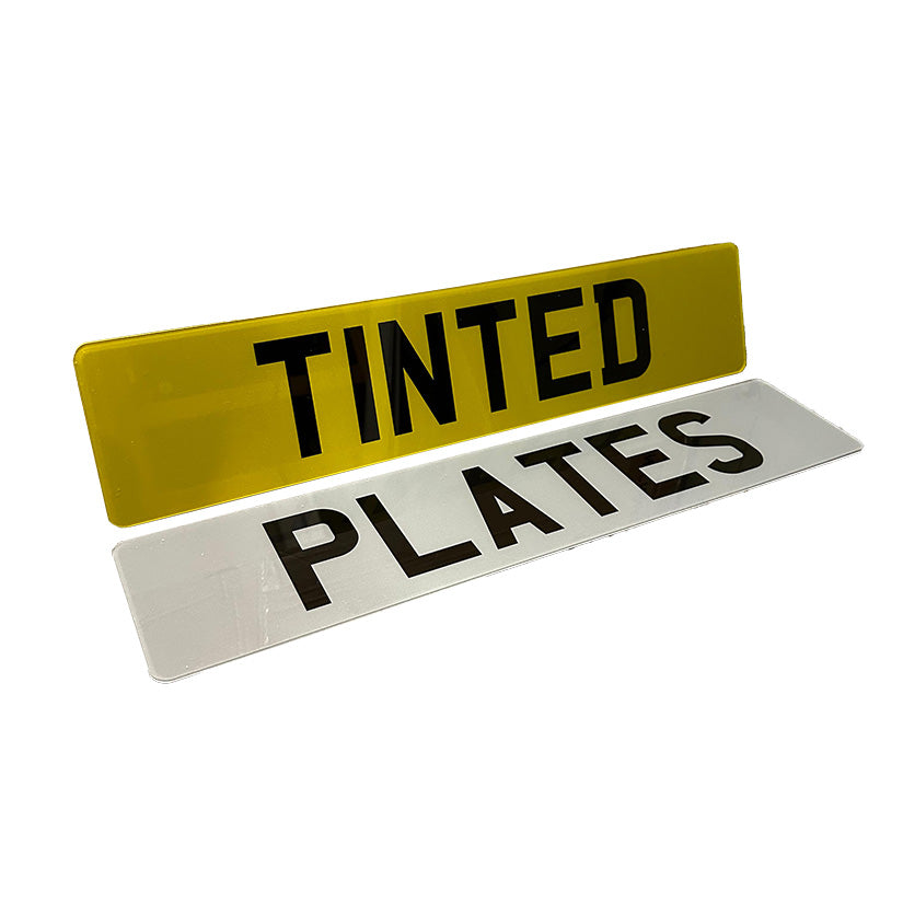 Printed Smoked Tinted Car Show Number Plates