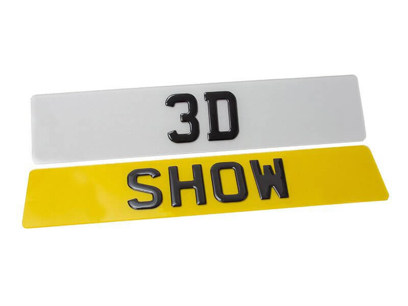 3D Gel Car Number Plates