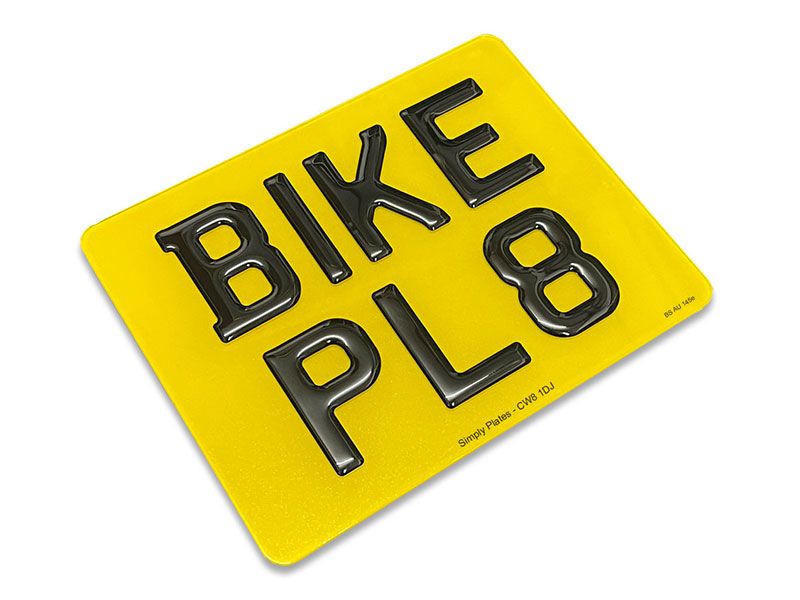 3D Gel Motorbike Number Plate